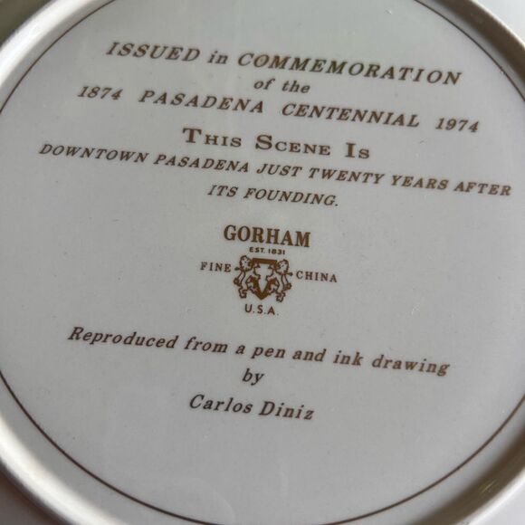 Gorham fine China USA Pasadena 1874 to 1974 dinner plate Carlos Diaz - Picture 5 of 7